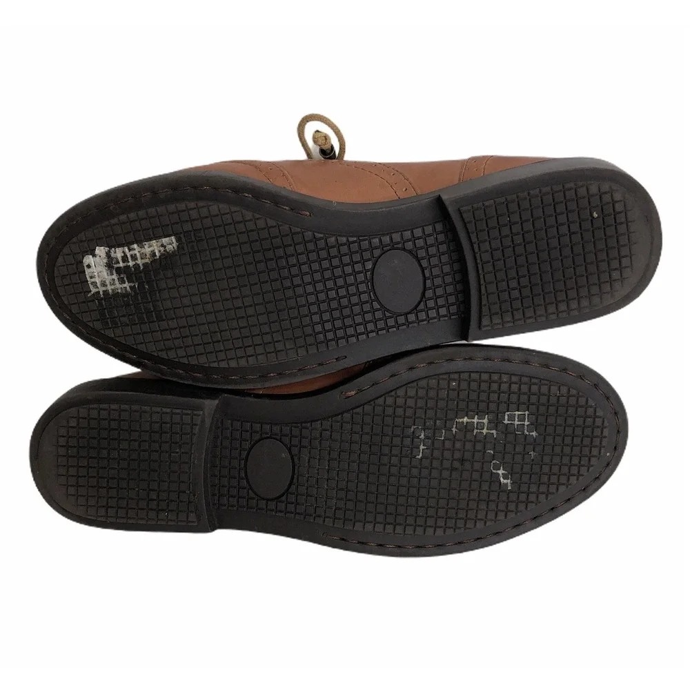 Jeffrey Campbell Havana Women Tan Wing-Tip Oxford Lace Shoes‎ Leather Flat 8.5 M